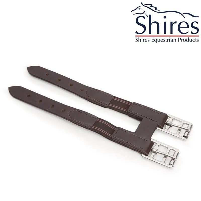 Shires Velociti Girth Extension with elastic inserts - Havana 